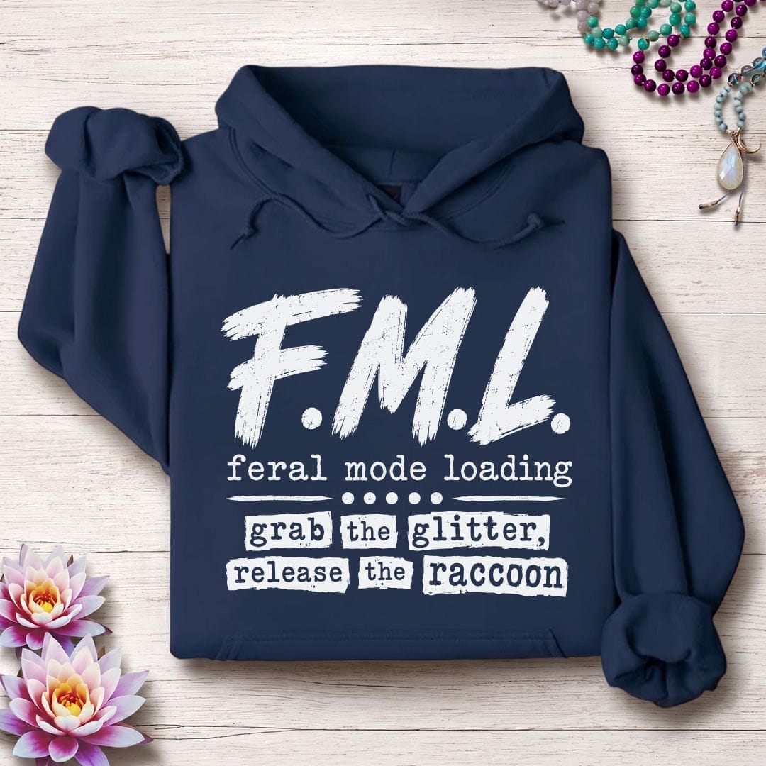 Printify Hoodie F.M.L. Hoodie Navy / S