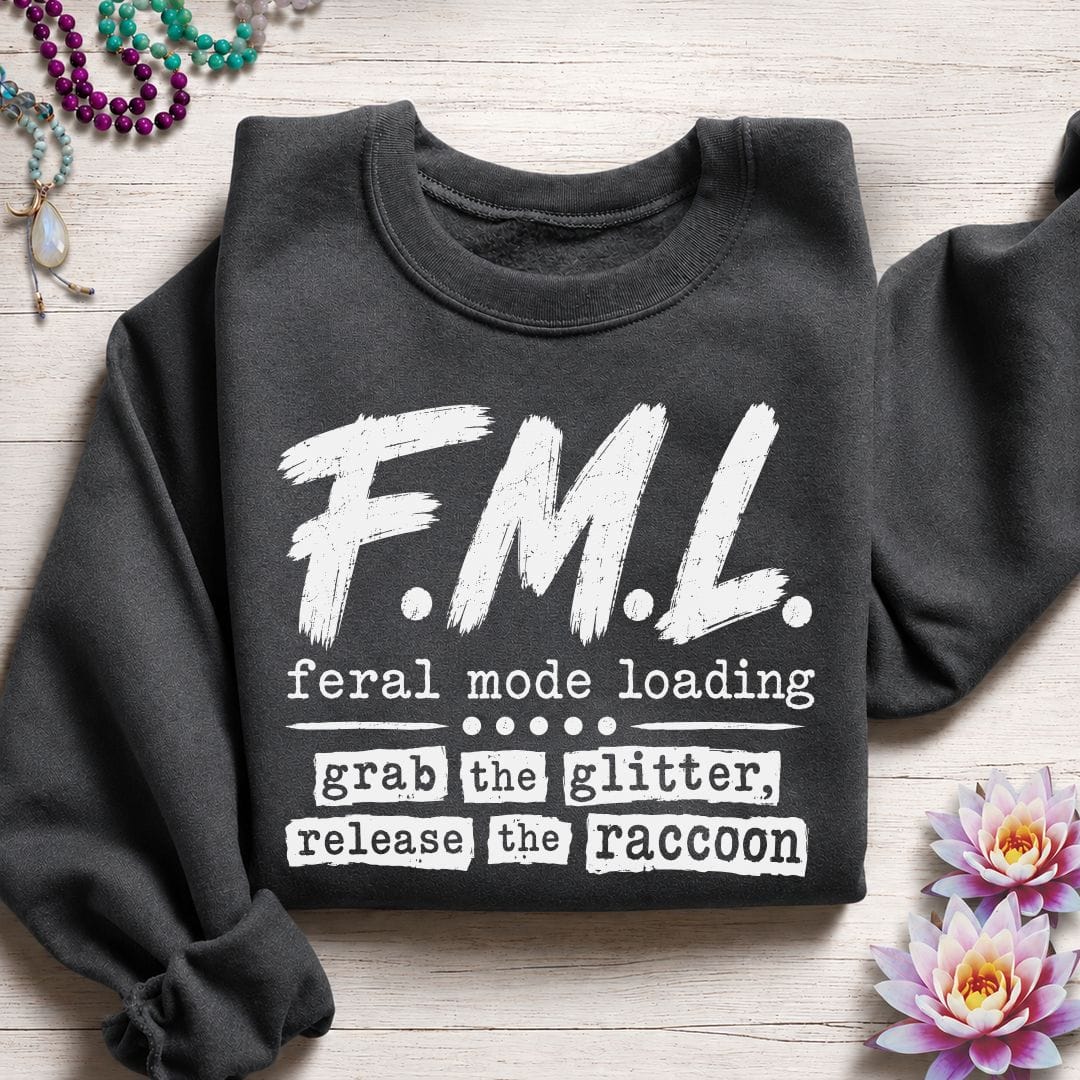 Printify Sweatshirt F.M.L. Sweatshirt Dark Heather / S