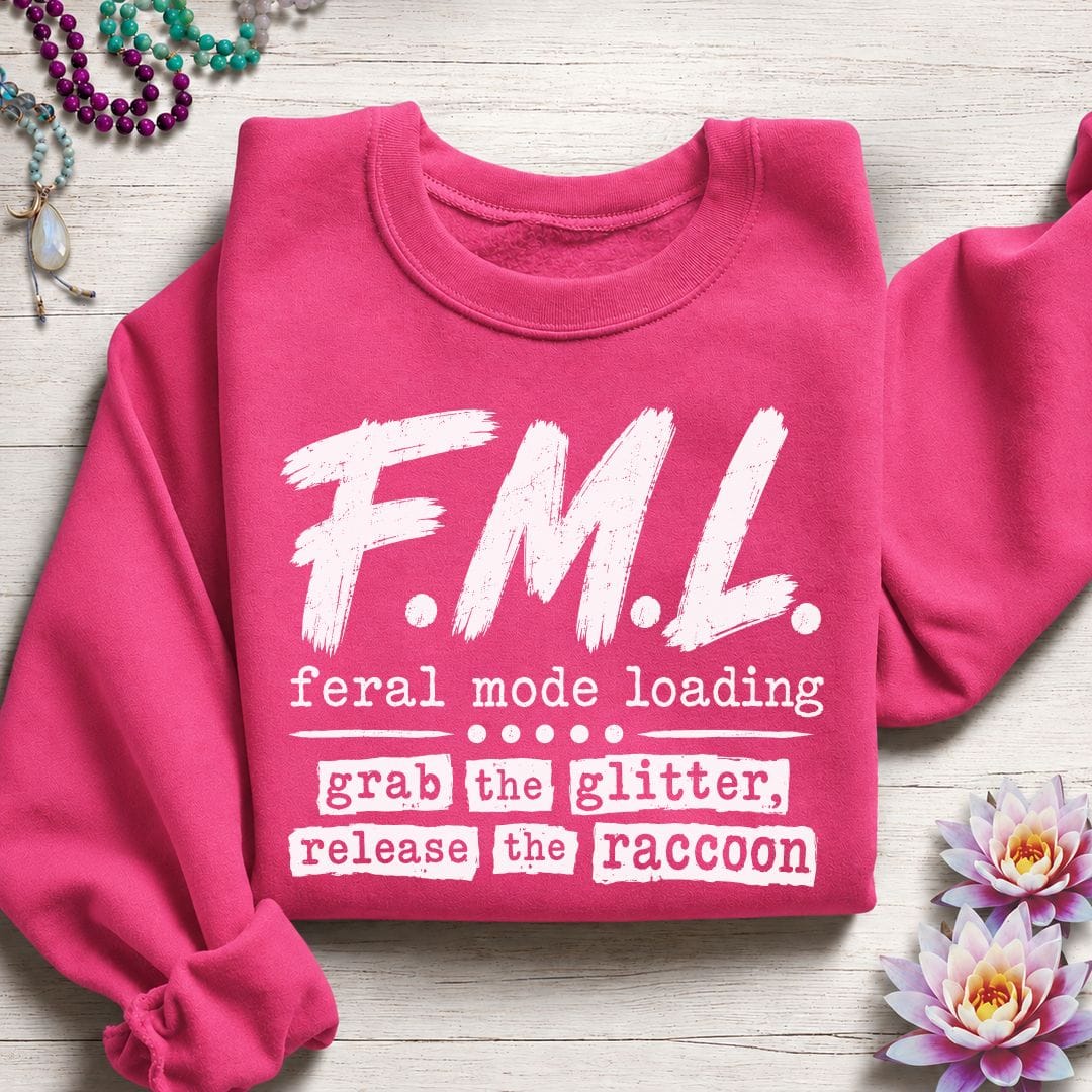 Printify Sweatshirt F.M.L. Sweatshirt Heliconia / S