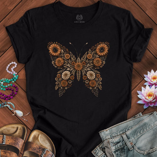 Fall Butterfly Tee Black