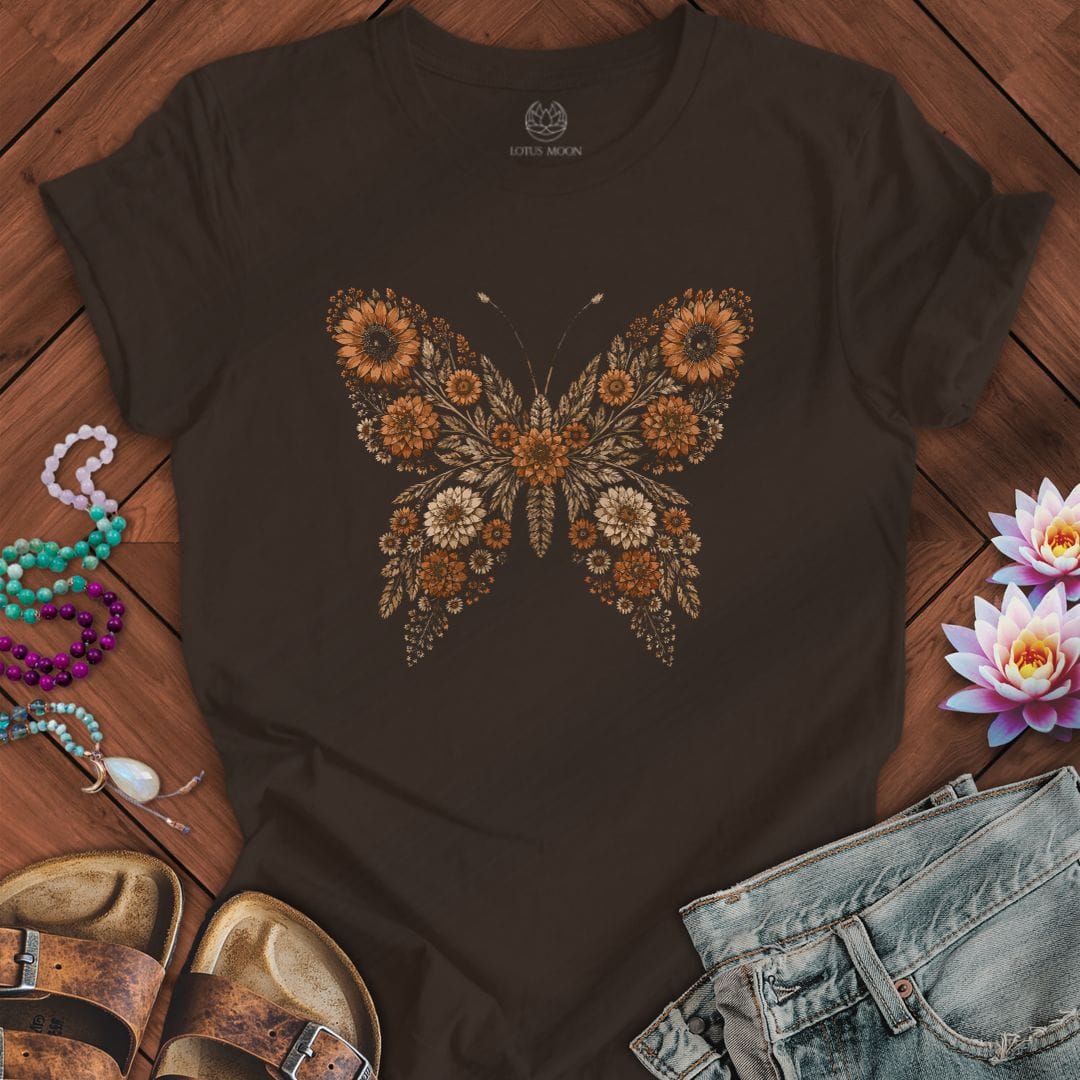 Printify T-Shirt Fall Butterfly Tee Brown / S