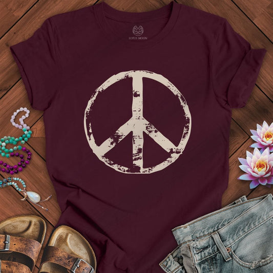 Fall Classic Peace Tee Maroon
