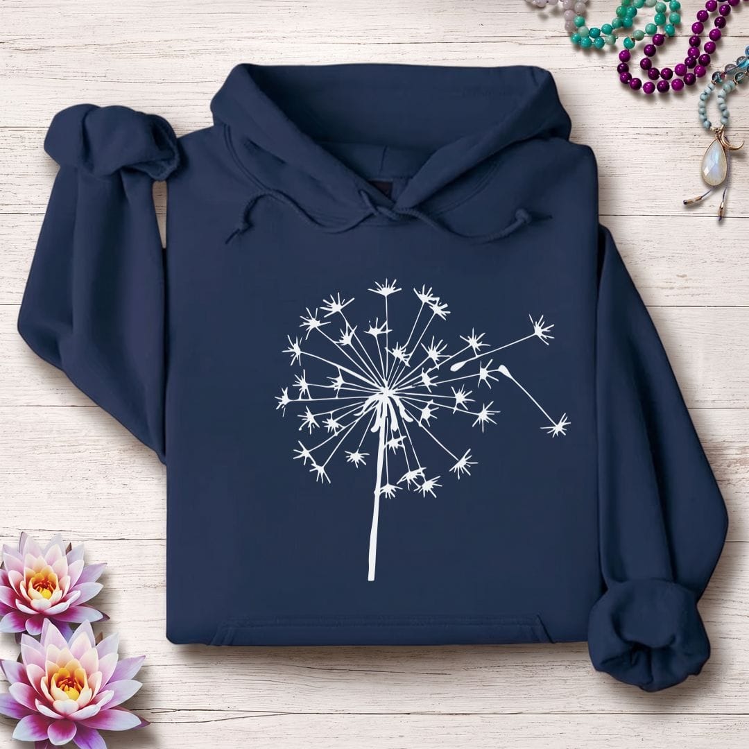 Printify Hoodie Fall Dandelion Hoodie Navy / S