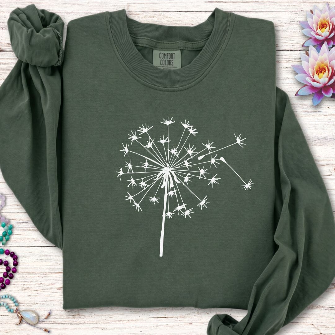 Printify Long-sleeve Fall Dandelion Long Sleeve Tee Hemp / S