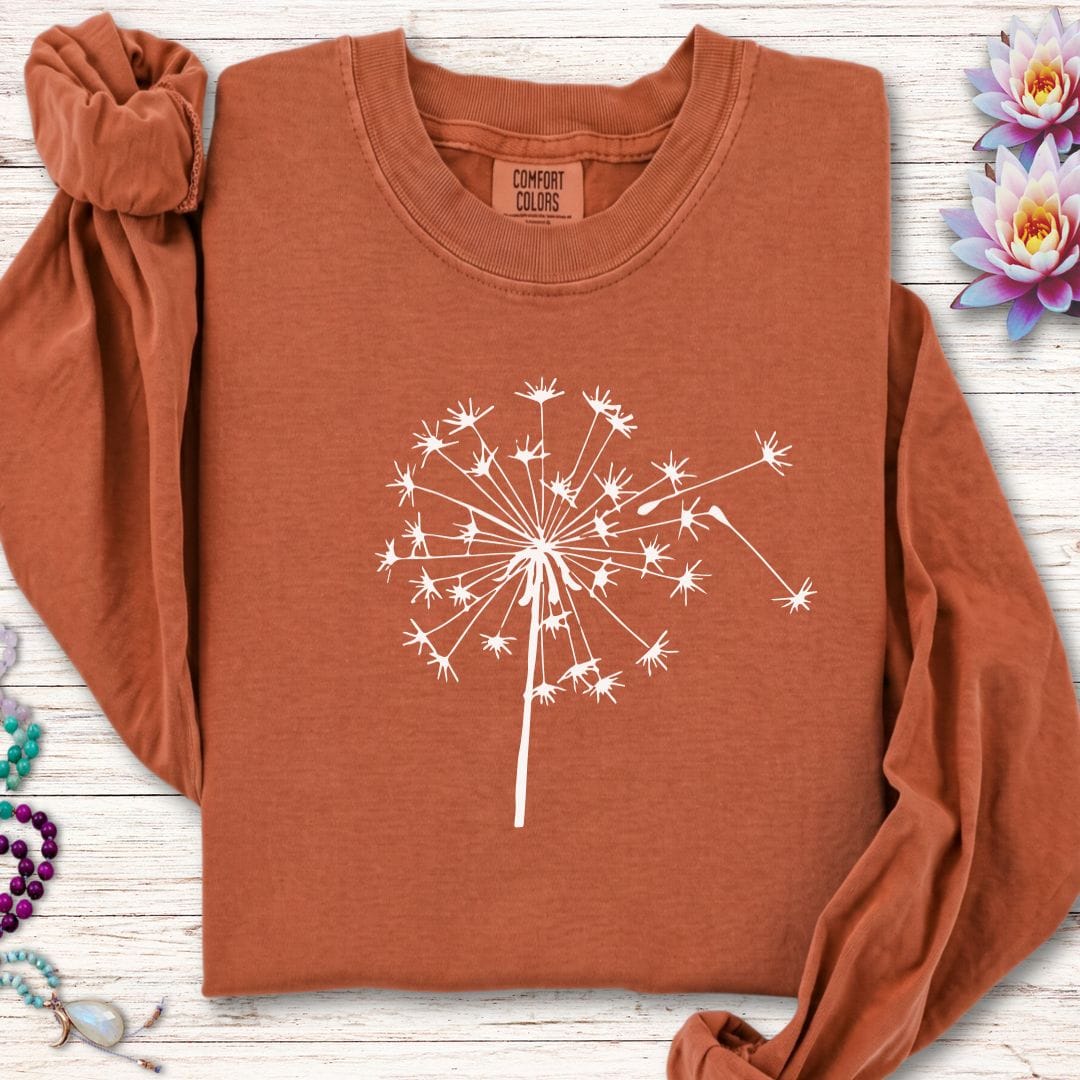 Printify Long-sleeve Fall Dandelion Long Sleeve Tee Yam / S