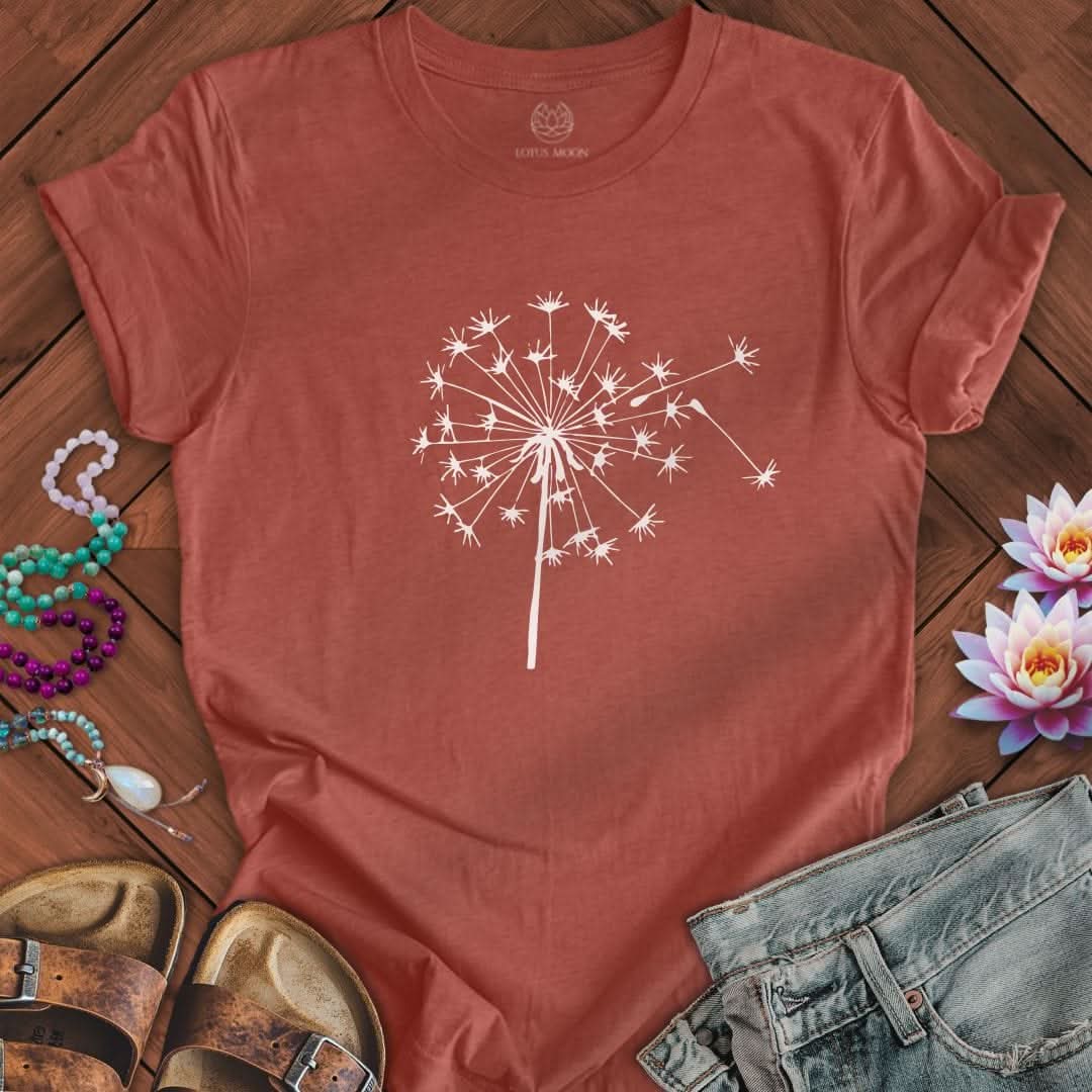 Fall Dandelion Tee Heather Clay