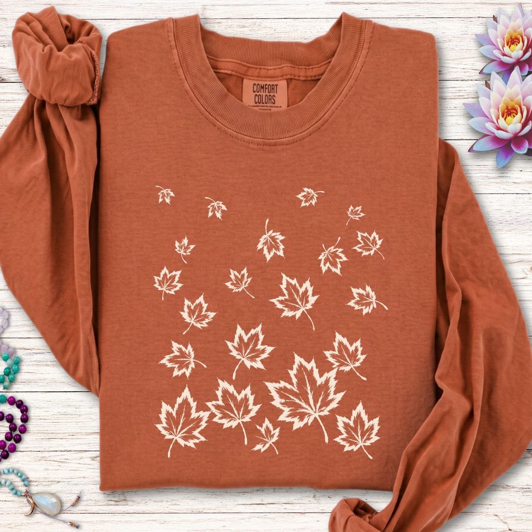 Falling Leaves Long Sleeve Tee Yam