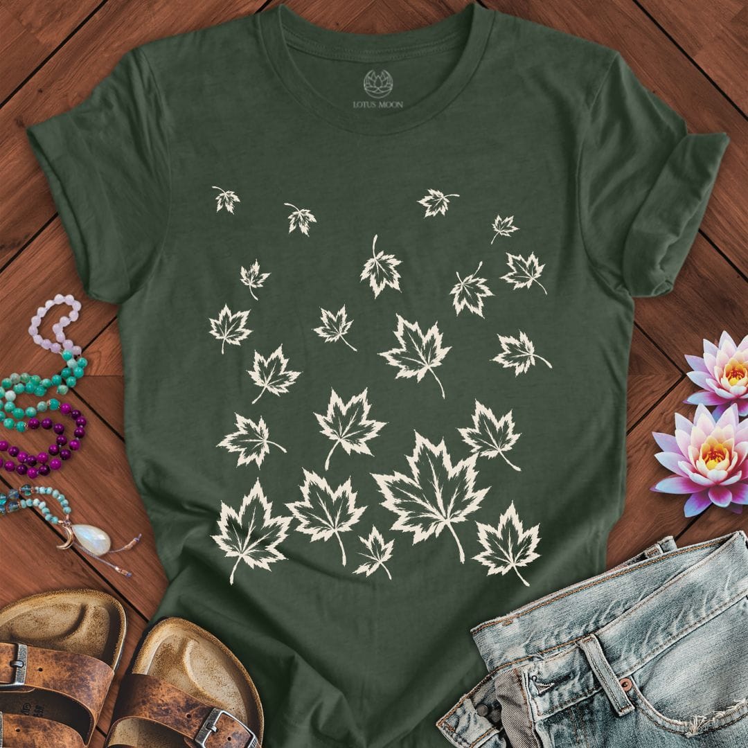 Falling Leaves Tee Heather Forest