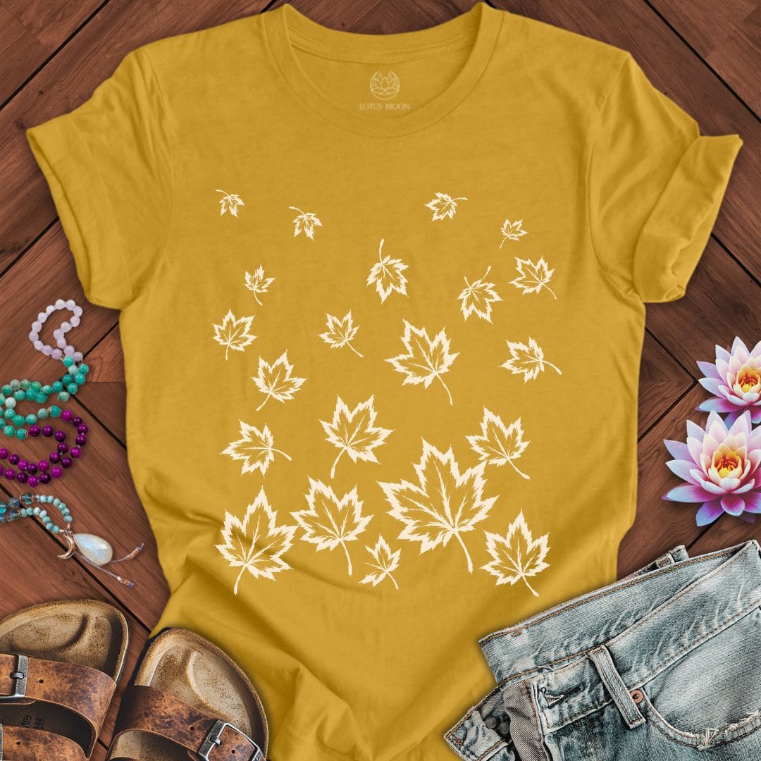 Falling Leaves Tee Heather Mustard