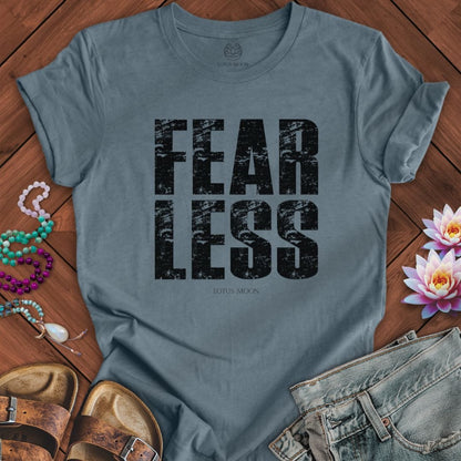 Fear Less Tee Heather Slate