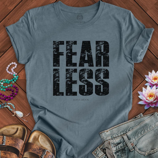 Fear Less Tee Heather Slate