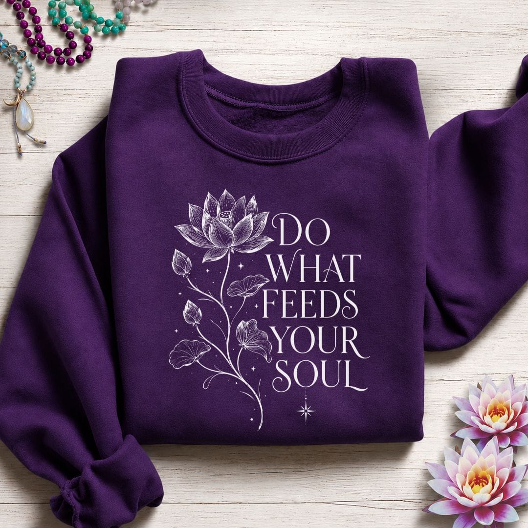 Feed Your Soul Sweatshirt Purple
