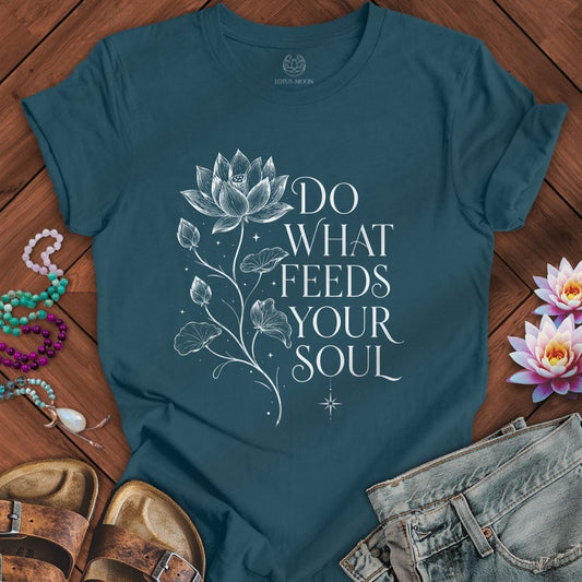 Feed Your Soul Tee Deep Teal