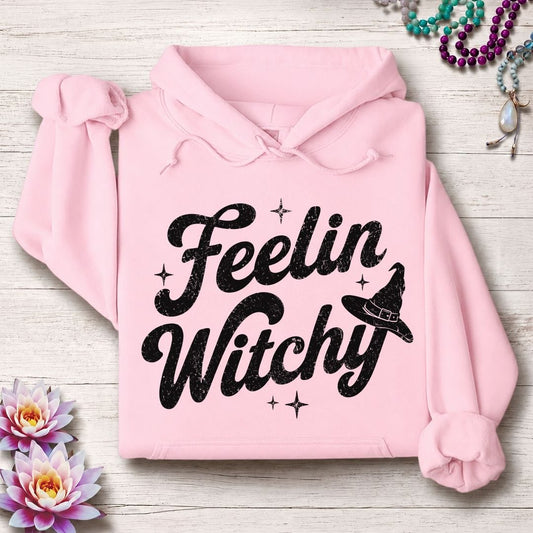 Feelin Witchy Hoodie Light Pink