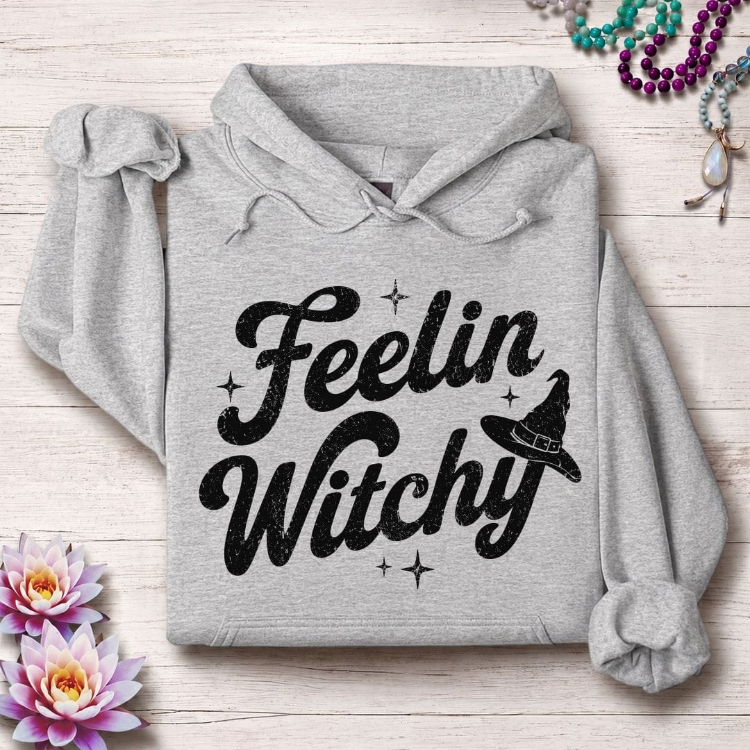 Printify Hoodie Feelin Witchy Hoodie Sport Grey / S