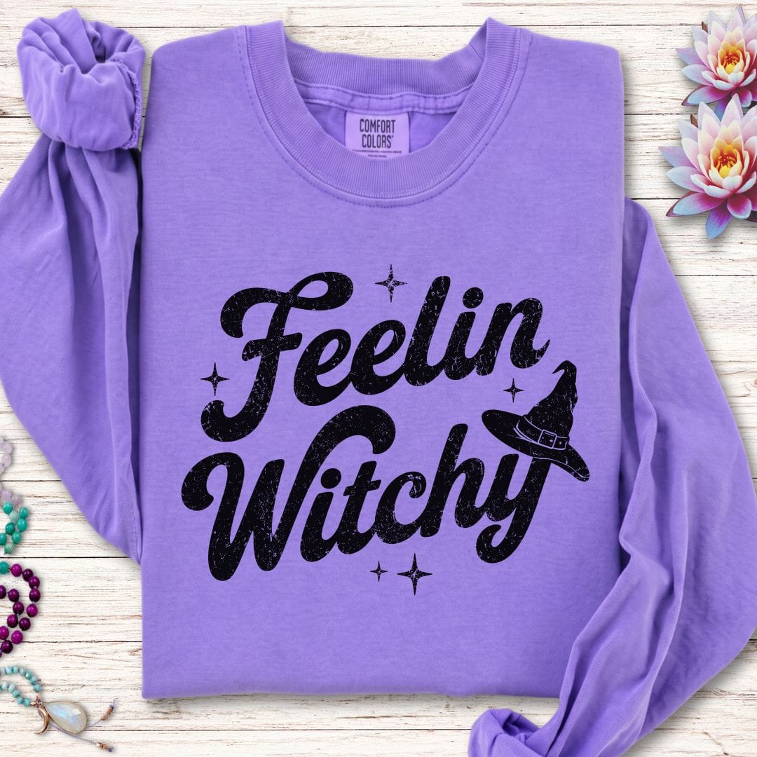 Printify Long-sleeve Feelin Witchy Long Sleeve Tee