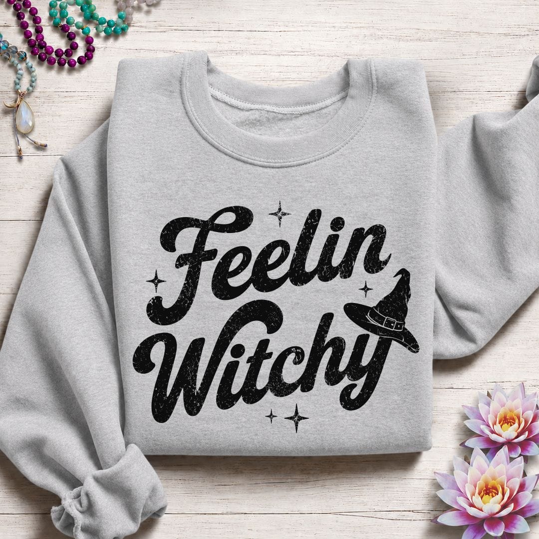 Printify Sweatshirt Feelin Witchy Sweatshirt Sport Grey / S
