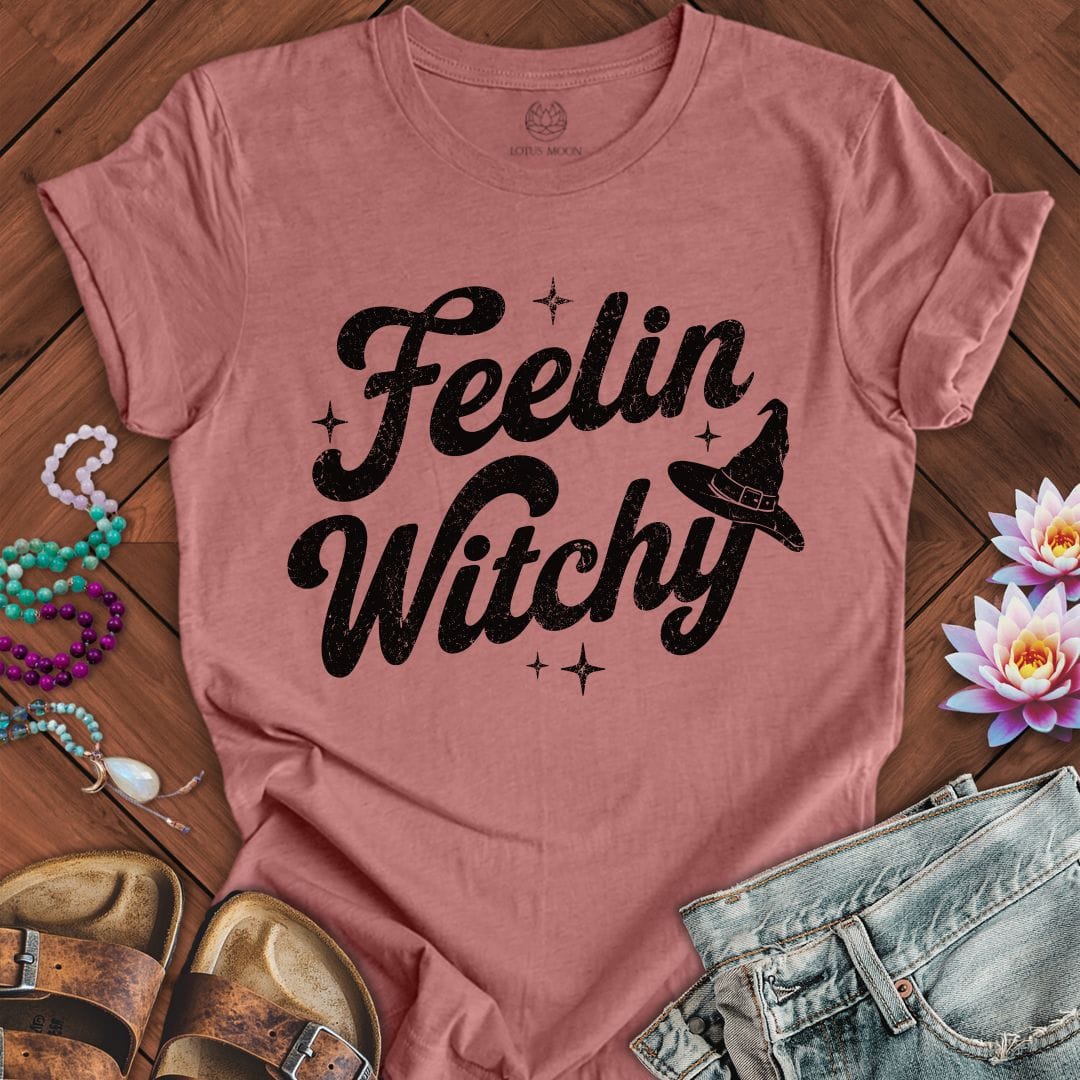Printify T-Shirt Feelin Witchy Tee Heather Mauve / S