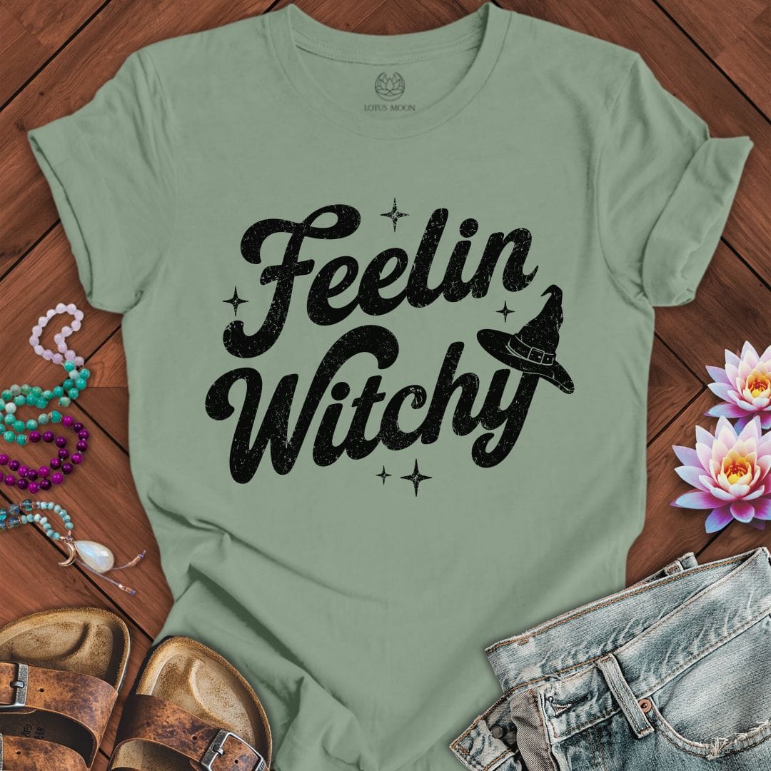 Printify T-Shirt Feelin Witchy Tee Sage / S