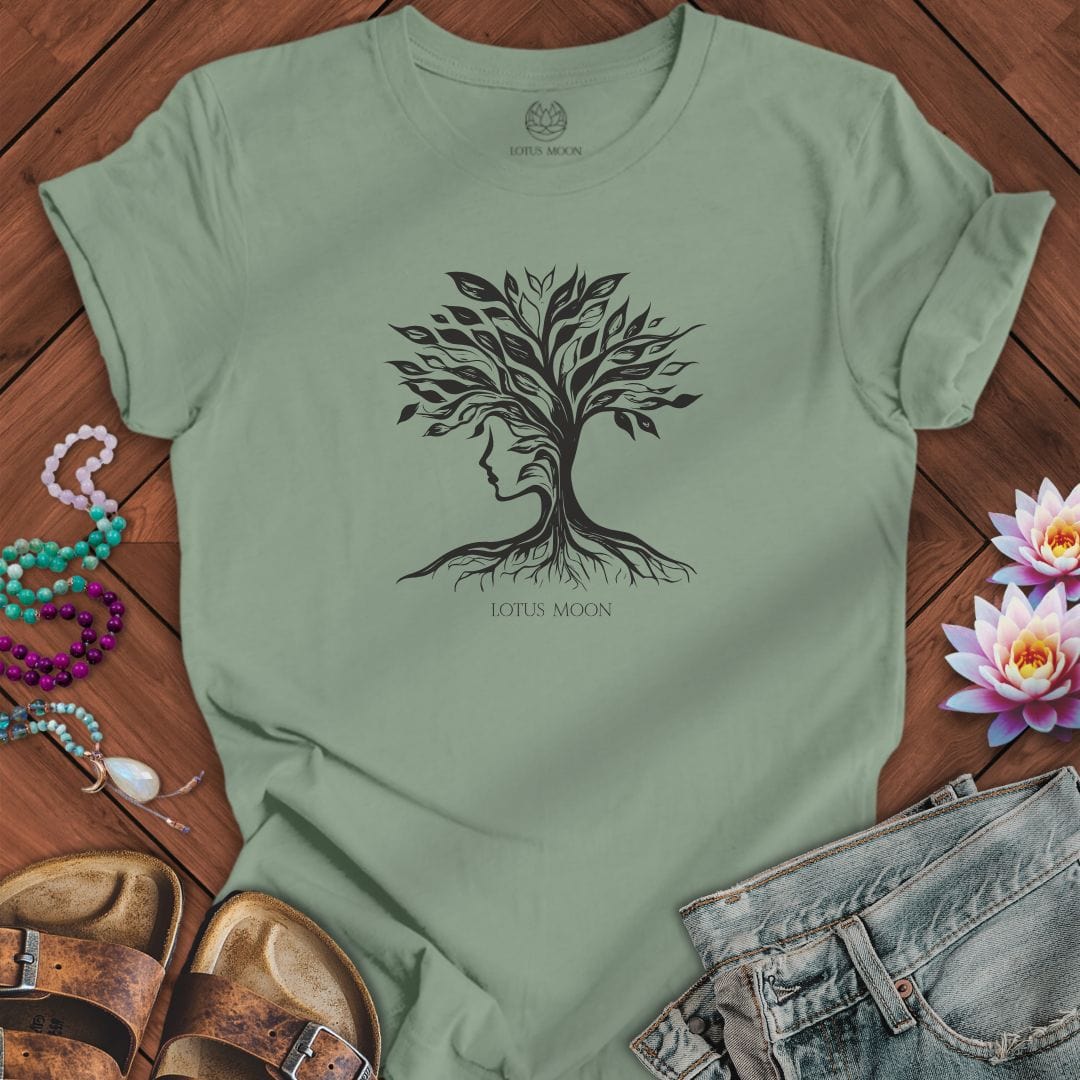 Feminine Nature Tee Sage