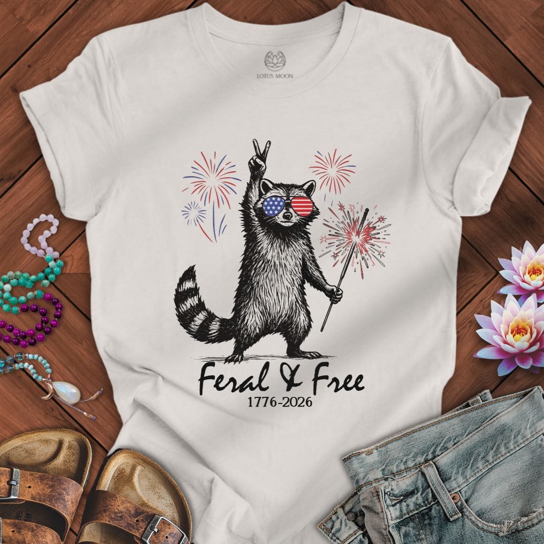 Feral and Free Tee Vintage White