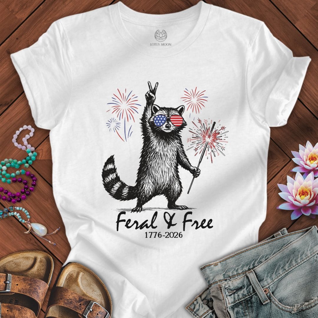 Feral and Free Tee White
