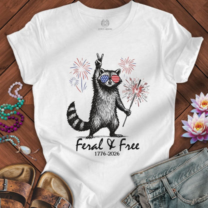 Feral and Free Tee White
