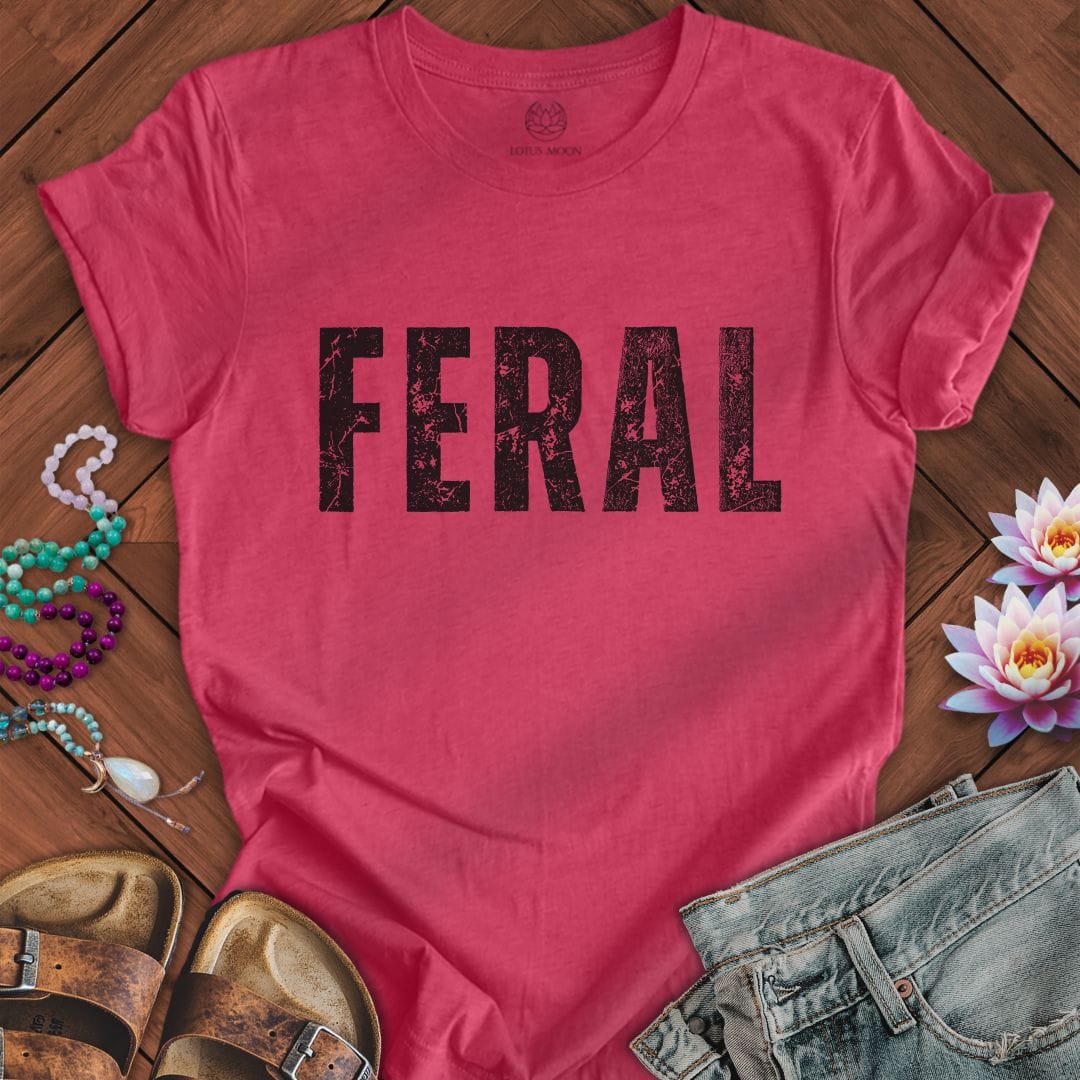 Feral Tee Heather Raspberry