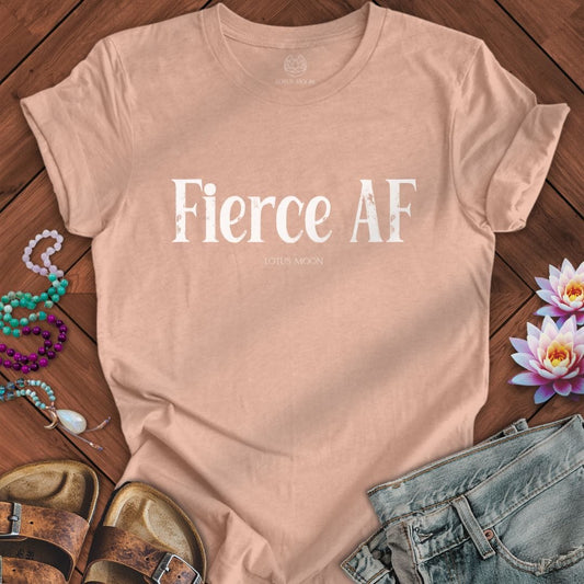 Fierce AF Tee Heather Prism Peach