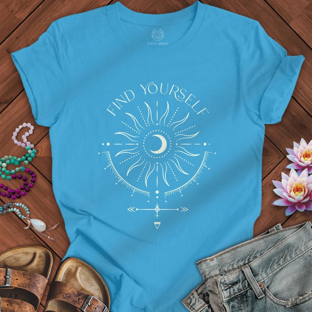 Find Yourself Tee Aqua