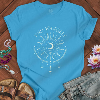 Find Yourself Tee Aqua