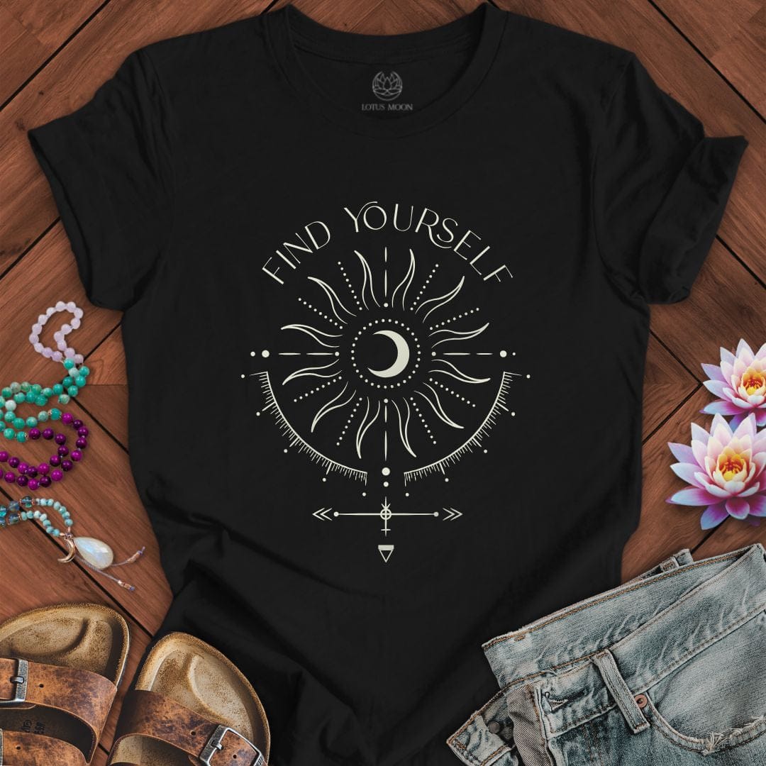 Find Yourself Tee Black Heather