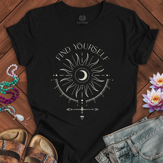 Find Yourself Tee Black Heather