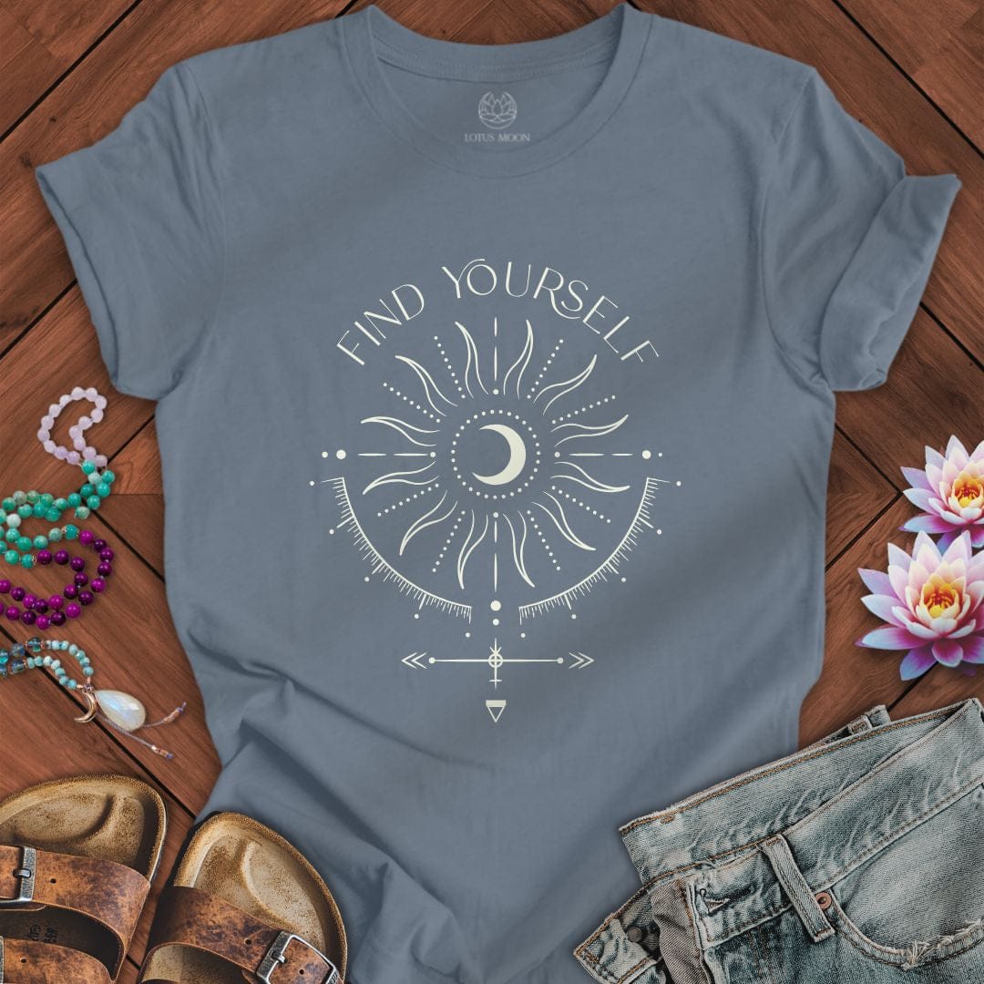 Find Yourself Tee Steel Blue