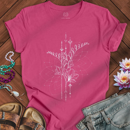 Printify T-Shirt Floral Geometry Tee Berry / S