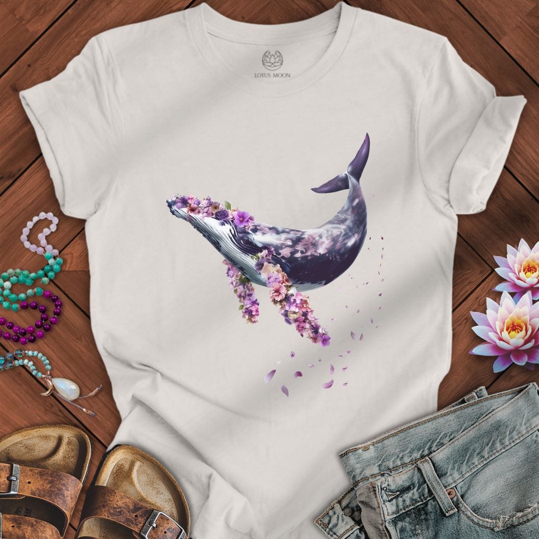 Floral Whale Tee Vintage White