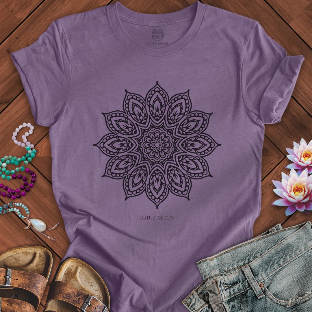 Flower Mandala Tee Heather Purple