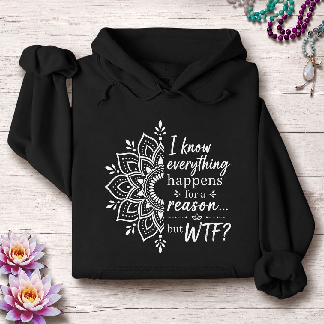 Printify Hoodie For A Reason Hoodie Black / S