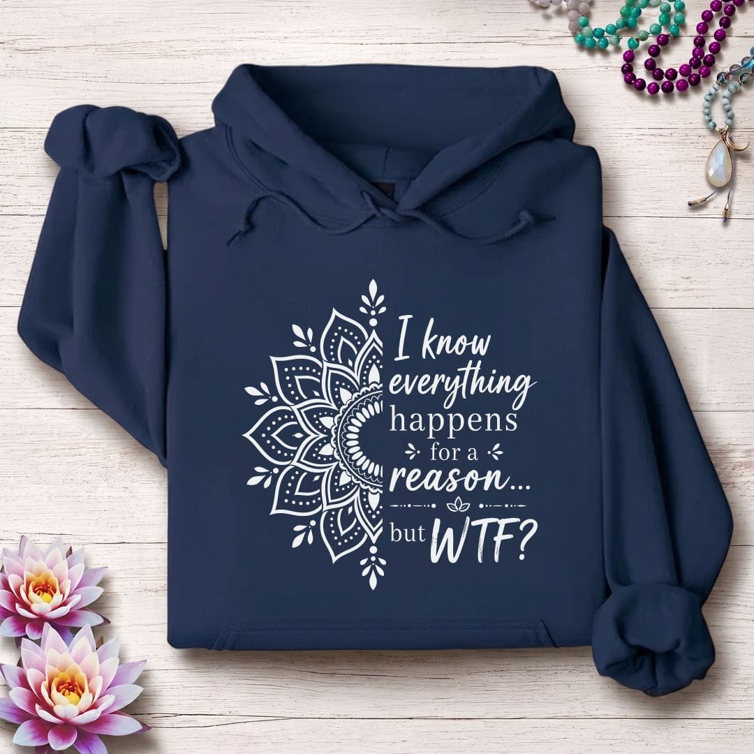 Printify Hoodie For A Reason Hoodie Navy / S