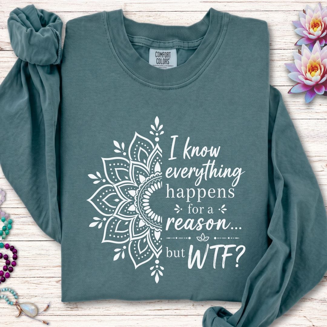 Printify Long-sleeve For A Reason Long Sleeve Tee Blue Spruce / S