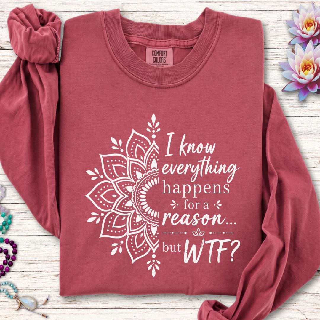 Printify Long-sleeve For A Reason Long Sleeve Tee Crimson / S