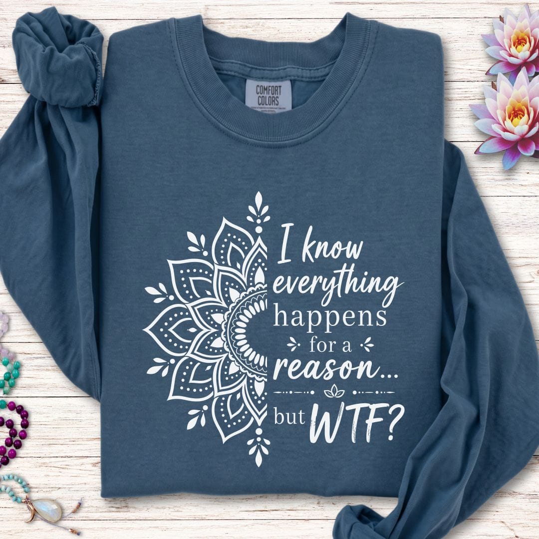 Printify Long-sleeve For A Reason Long Sleeve Tee Midnight / S
