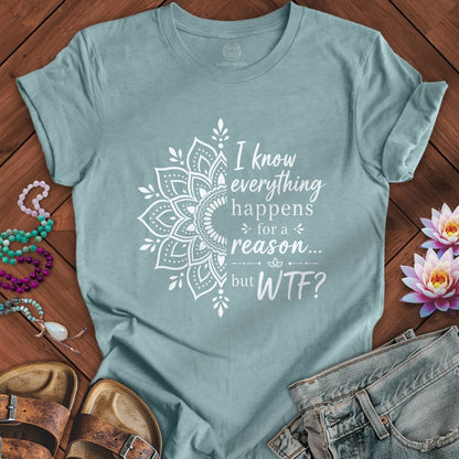 Printify T-Shirt For A Reason Tee Heather Blue Lagoon / S