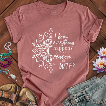 Printify T-Shirt For A Reason Tee Heather Mauve / S