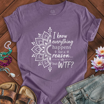 Printify T-Shirt For A Reason Tee Heather Purple / S
