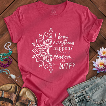 Printify T-Shirt For A Reason Tee Heather Raspberry / S