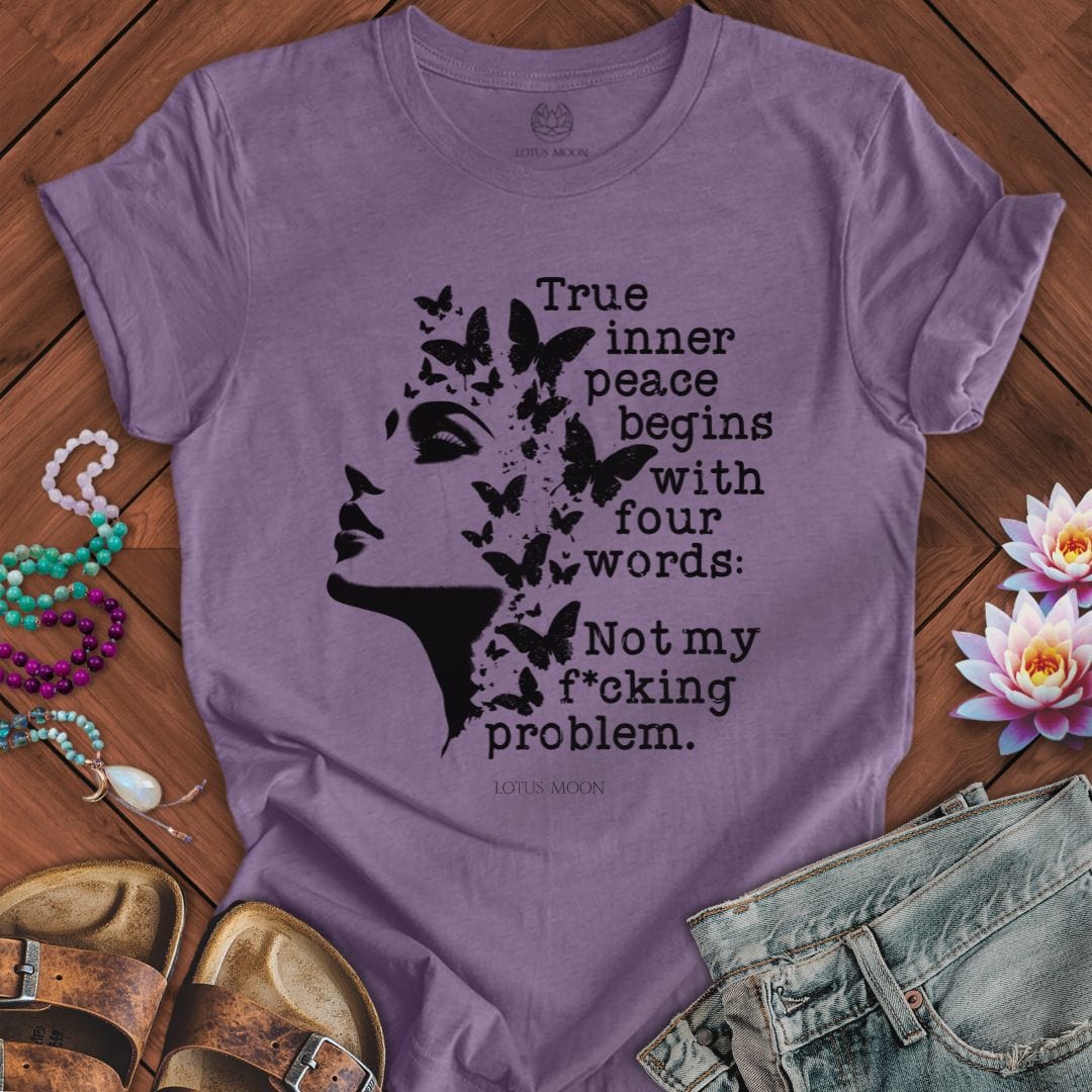 Four Words Tee Heather Purple