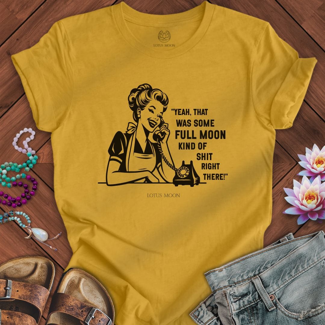 Full Moon Sh*t Tee Heather Mustard