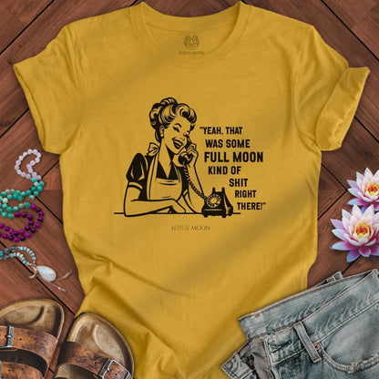 Full Moon Sh*t Tee Heather Mustard