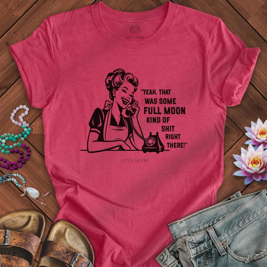 Full Moon Sh*t Tee Heather Raspberry
